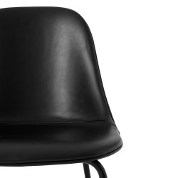 Audo Copenhagen Harbour Side Dining Chair Sort Stl/Sort Lder