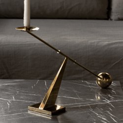 Audo Copenhagen Interconnect Lysestage Poleret Messing