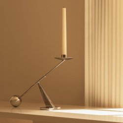 Audo Copenhagen Interconnect Lysestage Small Rustfrit Stl