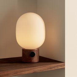 Audo Copenhagen JWDA Bordlampe Rd Travertin/Bronzeret Messing