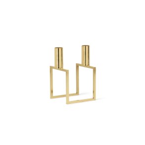 Audo Copenhagen Kubus Line Lysestage Guld Finish