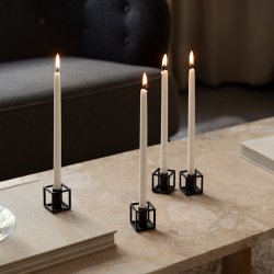 Audo Copenhagen Kubus Micro Lysestage 2 stk. Sort