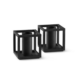 Audo Copenhagen Kubus Micro Lysestage 2 stk. Sort