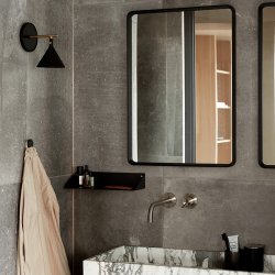 Audo Copenhagen Norm Rektangulrt Vgspejl Sort