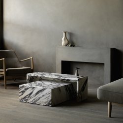 Audo Copenhagen Plinth Bridge Rose Marble Calacatta Viola