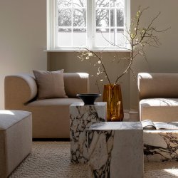 Audo Copenhagen Plinth Cubic Calacatta Viola