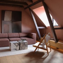 Audo Copenhagen Plinth Cubic Calacatta Viola