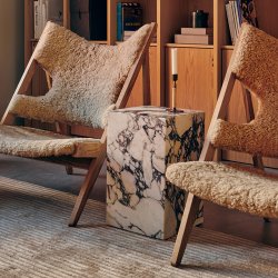 Audo Copenhagen Plinth Tall Calacatta Viola