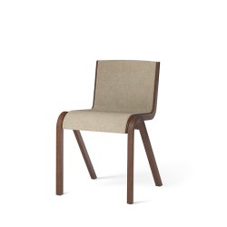 Audo Copenhagen Ready Dining Chair - Rdbejdset Mrk Eg/Fuldpolstret Beige Boucle