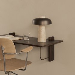 Audo Copenhagen Reverse Bordlampe Travertin/Bronze