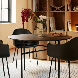 Audo Copenhagen Snaregade Spisebord 138 cm Sort/Mrkbejdset Eg