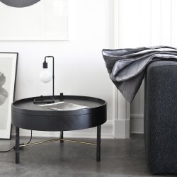 Audo Copenhagen Turning Table Sort Bejdset Ask