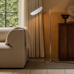Audo Copenhagen Wing Gulvlampe Poleret Aluminium (Just�rbar)