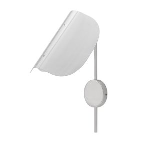 Audo Copenhagen Wing V�glampe Poleret Aluminium/Hvid Indersk�rm