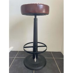 Trademark Living Bowie Barstol m/ Quiltet L�ders�de - 2-SORTERING