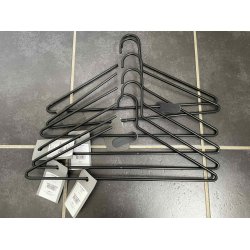 LindDNA - Slim Hanger Bjle - Sort - 6 stk. 2-SORTERING