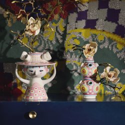 Bjrn Wiinblad Lady With Hat Vase Pink 50 cm