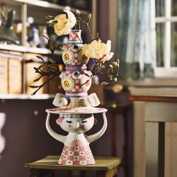 Bjrn Wiinblad Lady With Hat Vase Pink 50 cm