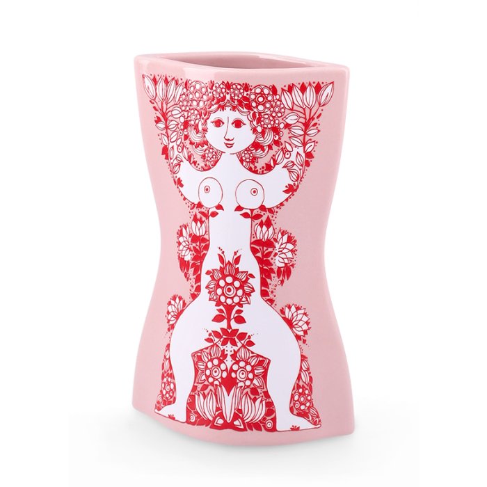 Bj�rn Wiinblad Nina Vase Pink/R�d H16,5 cm