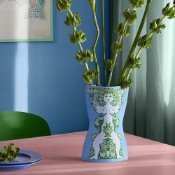 Bj�rn Wiinblad Nina Vase Lys Bl�/Gr�n H28,5 cm 