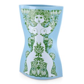 Bj�rn Wiinblad Nina Vase Lys Bl�/Gr�n H28,5 cm 