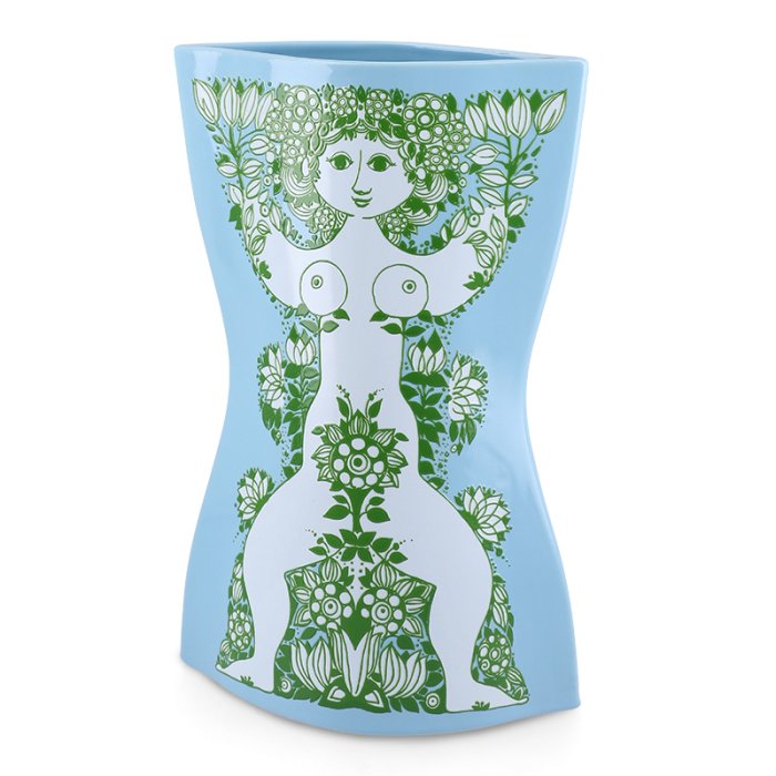 Bj�rn Wiinblad Nina Vase Lys Bl�/Gr�n H28,5 cm 