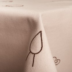 Brainchild Dug m/ Designikoner Beige/Brun 140x320 cm