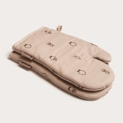 Brainchild Ovnhandske m/ Designikoner Beige/Brun 1 stk.