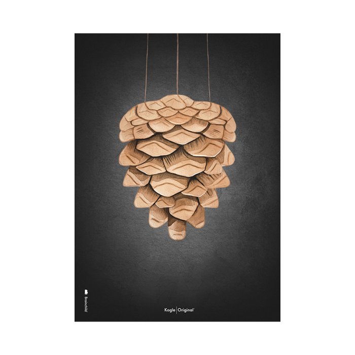 Brainchild Plakat Akvarel Kogle/Sort Baggrund 50x70 cm