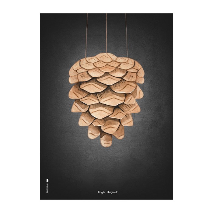Brainchild Plakat Akvarel Kogle/Sort Baggrund 70x100 cm