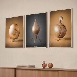 Brainchild Plakat - Drbe Figuren/Sort Baggrund - 30x40 cm