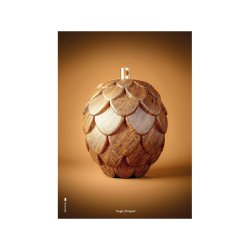 Brainchild Plakat Kogle Figuren/Brun Baggrund 30x40 cm