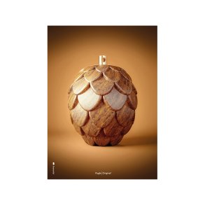 Brainchild Plakat Kogle Figuren/Brun Baggrund 30x40 cm