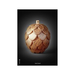 Brainchild Plakat Kogle Figuren/Sort Baggrund 30x40 cm