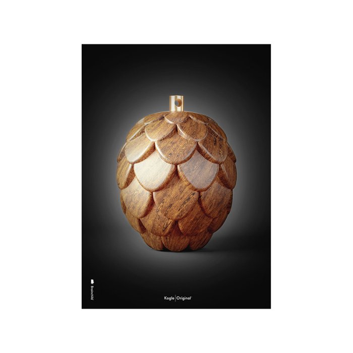 Brainchild Plakat Kogle Figuren/Sort Baggrund 30x40 cm