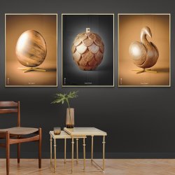 Brainchild Plakat Kogle Figuren/Sort Baggrund 30x40 cm