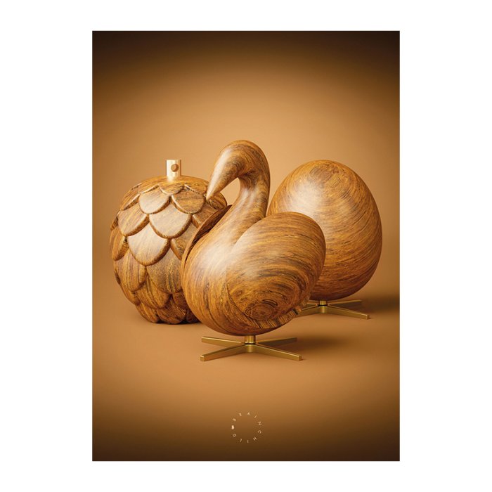 Brainchild Plakat Trio/Brun Baggrund 70x100 cm