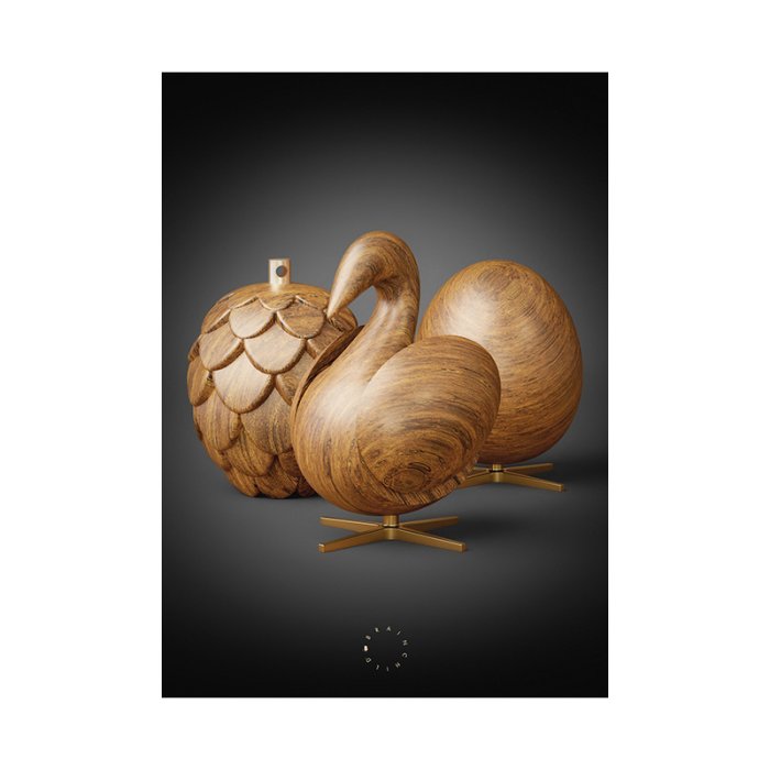 Brainchild Plakat Trio/Sort Baggrund 50x70 cm