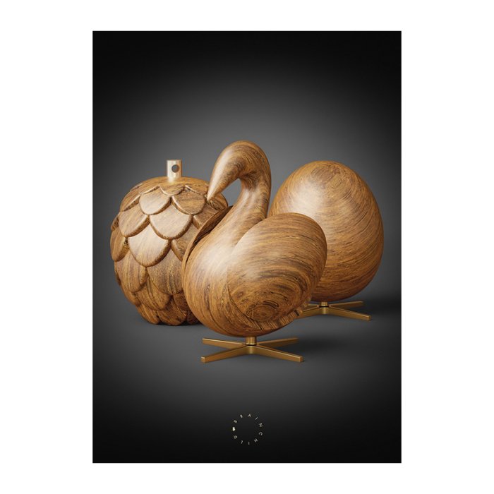 Brainchild Plakat Trio/Sort Baggrund 70x100 cm