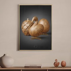 Brainchild Plakat Trio/Sort Baggrund 30x40 cm