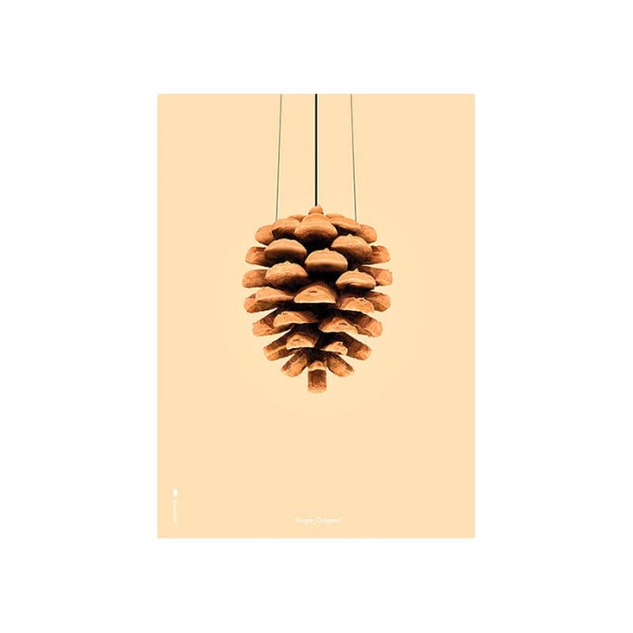 Brainchild Plakat - Kogle/Sandfarvet Baggrund - 30x40 cm