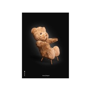 Brainchild Plakat - Bamse/Sort Baggrund - 30x40 cm