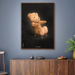 Brainchild Plakat - Bamse/Sort Baggrund - 30x40 cm