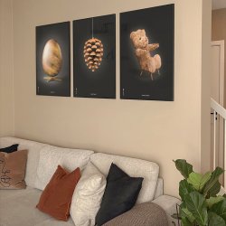 Brainchild Plakat - Kogle/Sort Baggrund - 30x40 cm