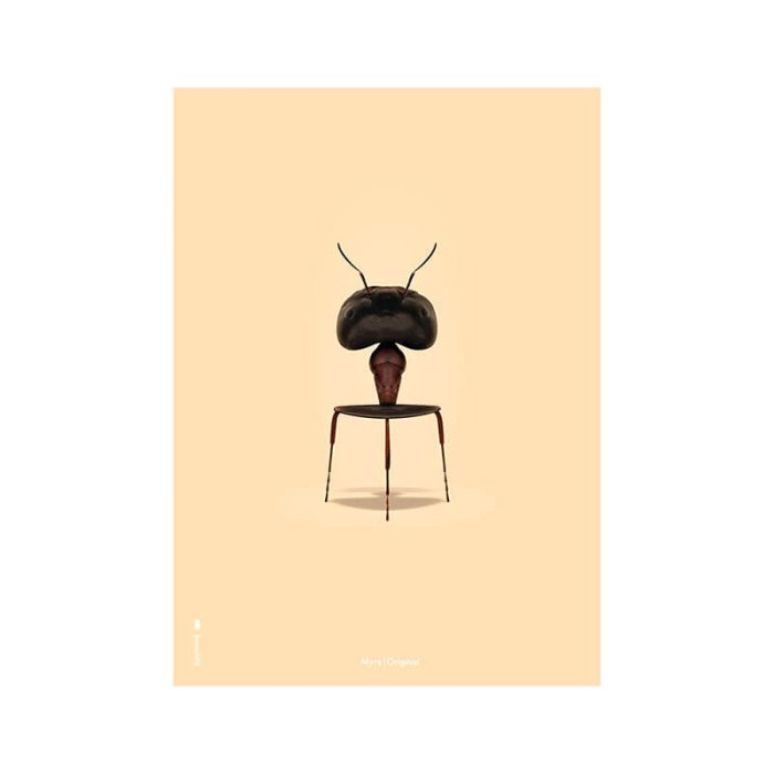Brainchild Plakat - Myre/Sandfarvet Baggrund - 50x70 cm