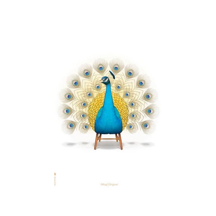 Brainchild Plakat - Pfugl/Hvid Baggrund - 50x70 cm