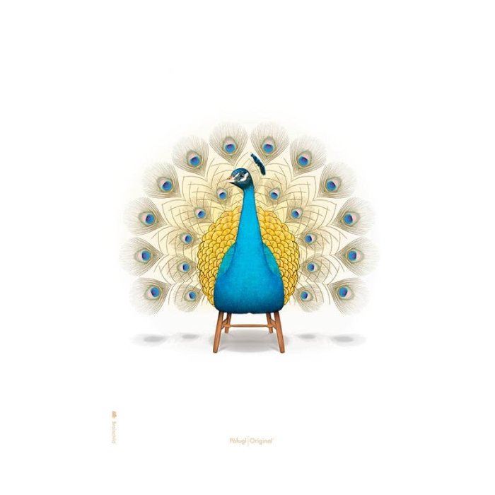 Brainchild Plakat - Pfugl/Hvid Baggrund - 70x100 cm