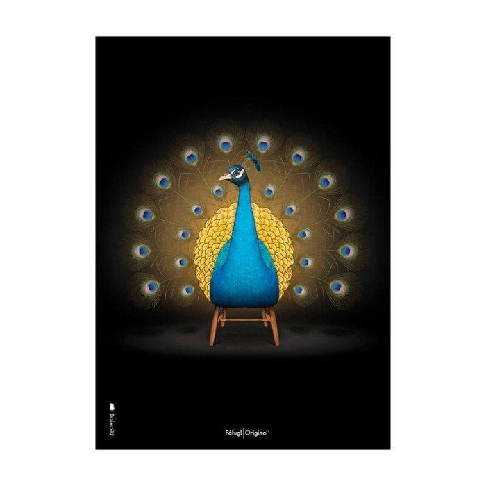 Brainchild Plakat - Pfugl/Sort Baggrund - 70x100 cm