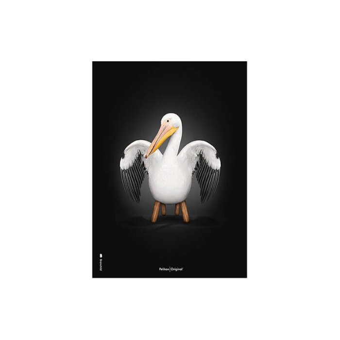 Brainchild Plakat - Pelikan/Sort Baggrund - A5
