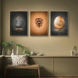 Brainchild Plakat - Kogle/Brun Baggrund - 30x40 cm